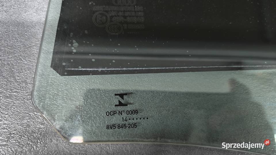 Audi A3 S3 8V szyba boczna tylna lewa drzwi
