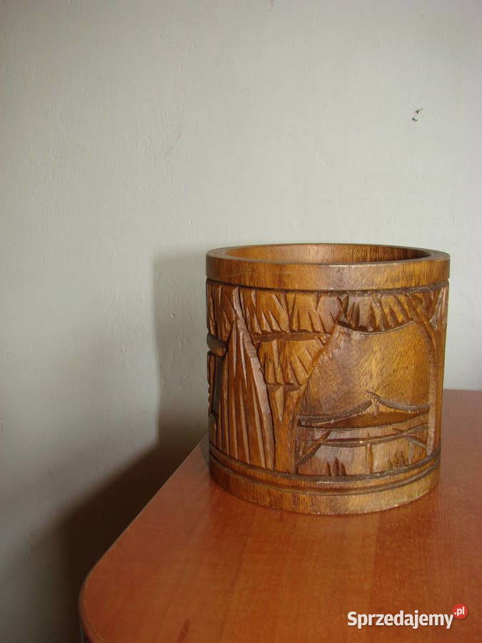 teakowa puszka pojemnik Pruszcz Gdański