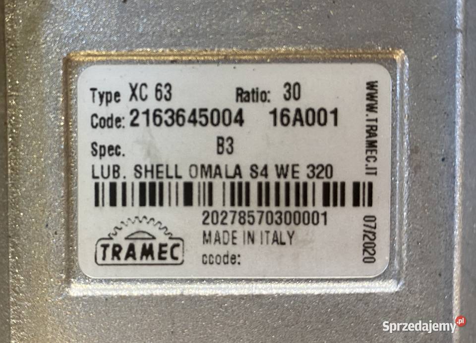 motoreduktor przekładnia 037kW 23obr 3fazowy