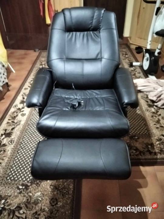 FOTEL MASUJĄCY ROZKŁADANY WYPOCZYNKOWY CZARNY wielkopolskie