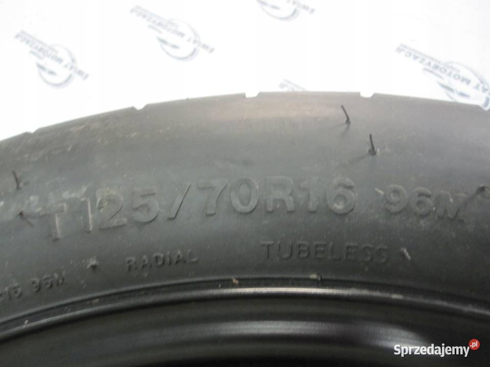 VW GOLF AUDI SEAT ALTEA koło dojazdowe 1257016 Koła dojazdowe