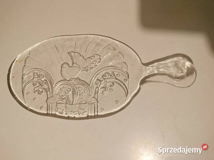 Panterka szklana z rączką dekoracja ptaszek Choszczno