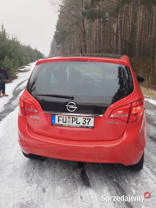 Opel Meriva B z 2011 roku silnik 14 Turbo czerwony dolnośląskie Bolesławiec