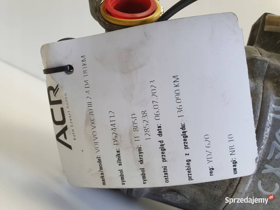Volvo V70 III XC70 II 24 D5 SPRĘŻARKA lubelskie Janów