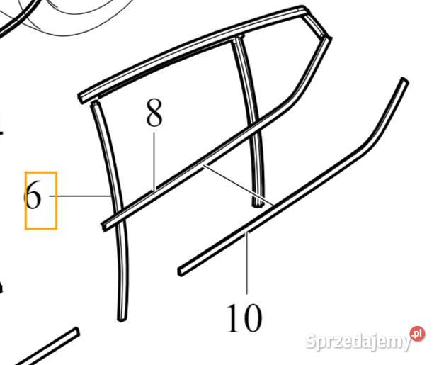 VOLVO C40 gorna listwa uszczelka szyby drzwi Bielany Wrocławskie