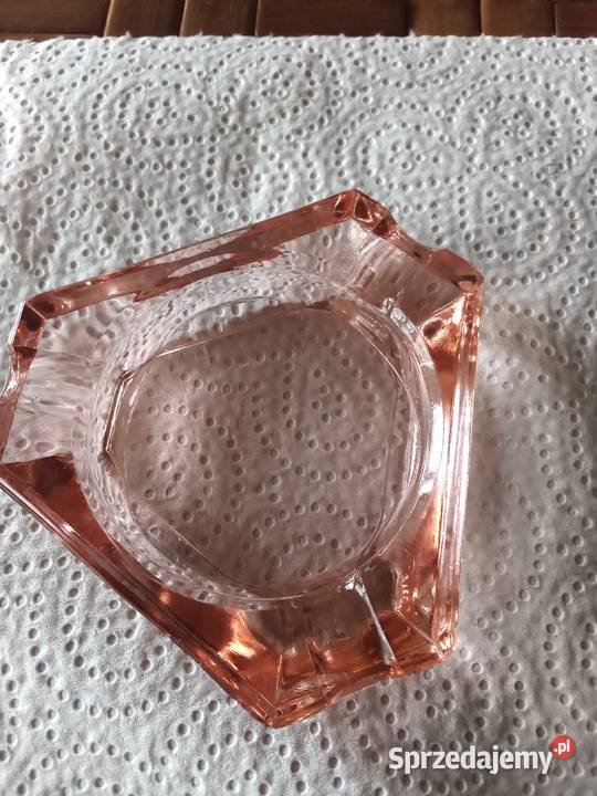 Prl popielniczki kolor szkło 4 art deco Łódź