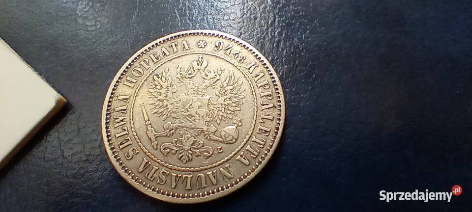 Stare monety 1 marka 1893 Finlandia srebro