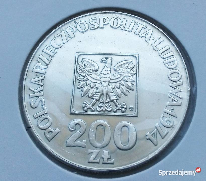 POLSKA200 1974 r SREBRO 625 XXX LAT PRL ŁADNA Numizmatyka