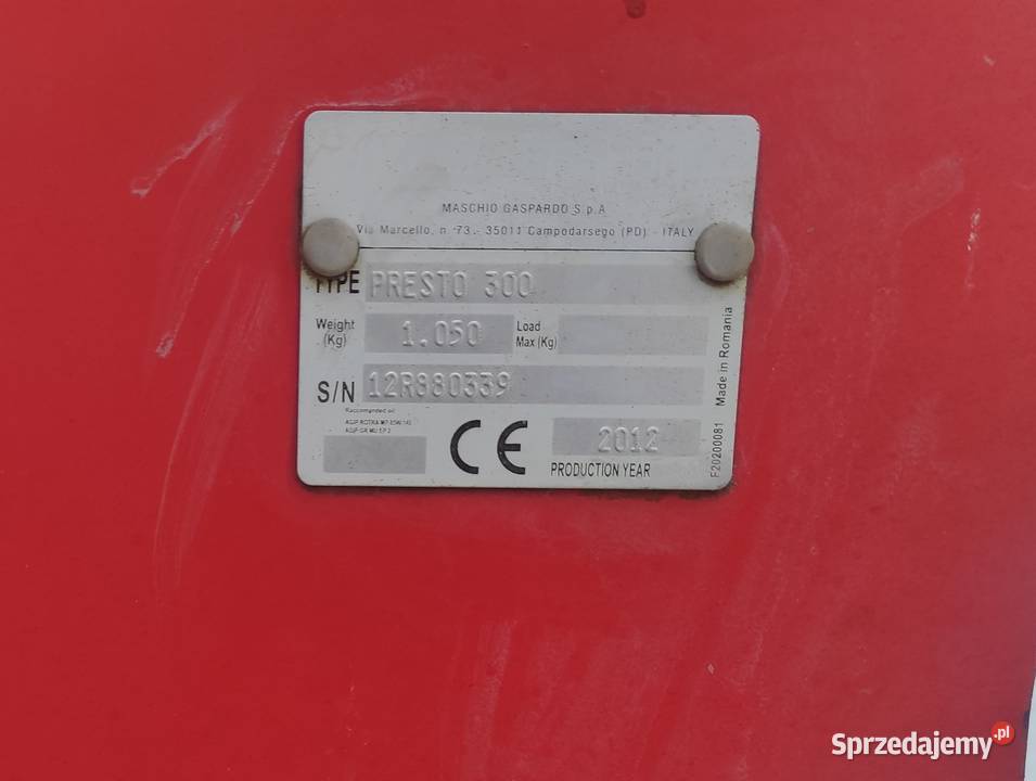 Agregat talerzowy Gaspardo Maschio presto 3m sprzedam