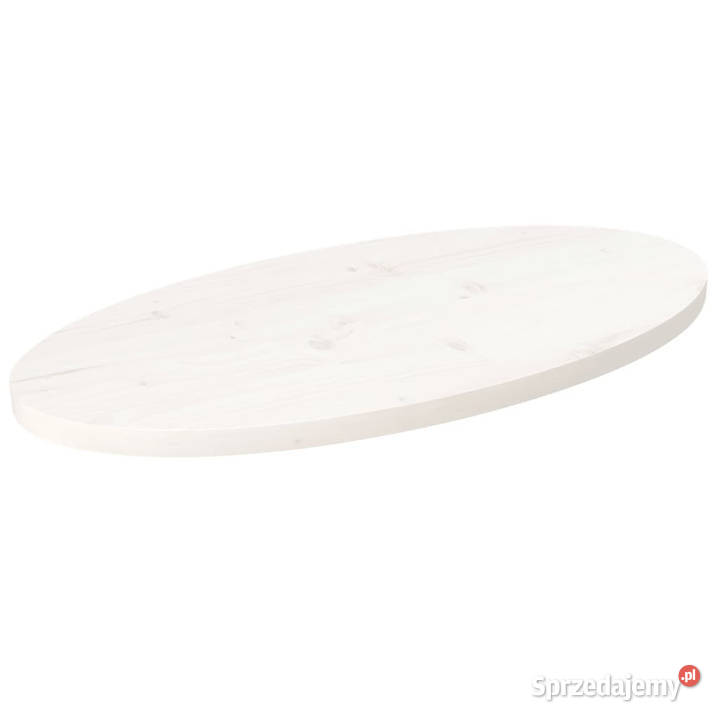 Blat stołu biały 70x35x25 lite drewno sosnowe