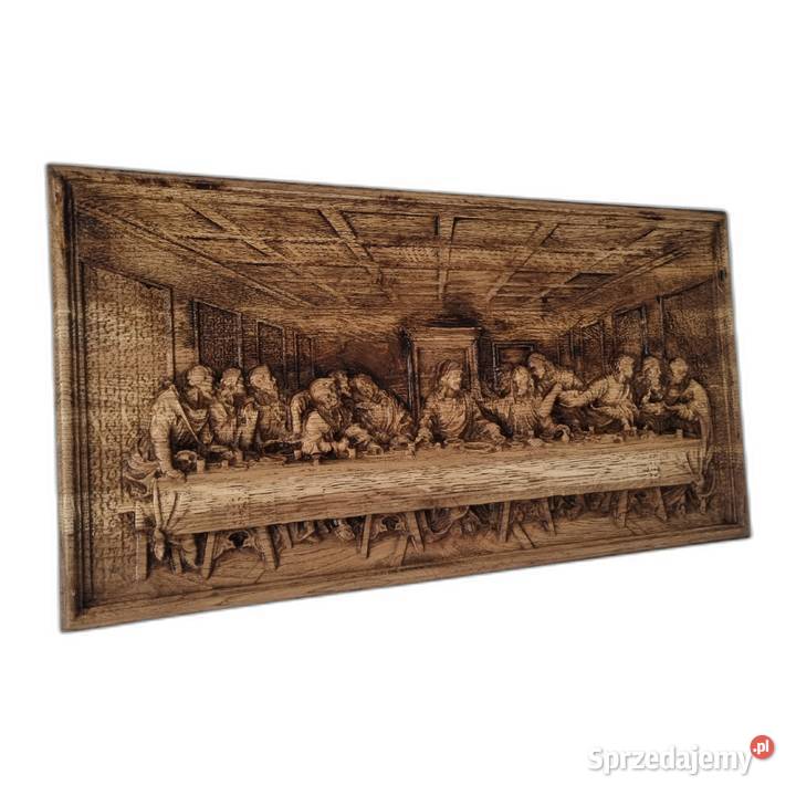 Ostatnia Wieczerza Drewniany Obraz z Efektem Malechowo
