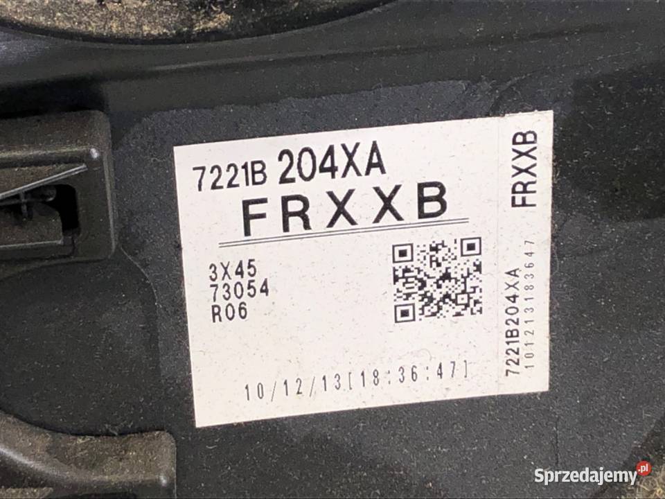 BOCZEK DRZWI PRAWY PRZÓD MITSUBISHI ASX SUV Tapicerki samochodowe