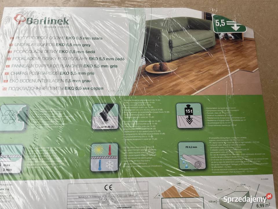 Barlinek płyta podpodłogowa 55 mm Pruszcz Gdański