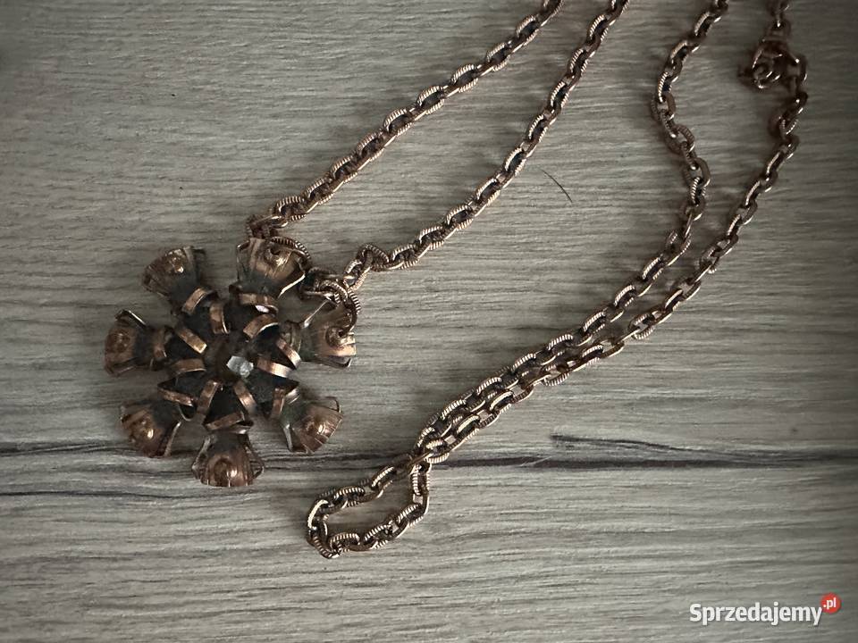 Naszyjnik miedziany metaloplastyka lat PRLu Łódź sprzedam