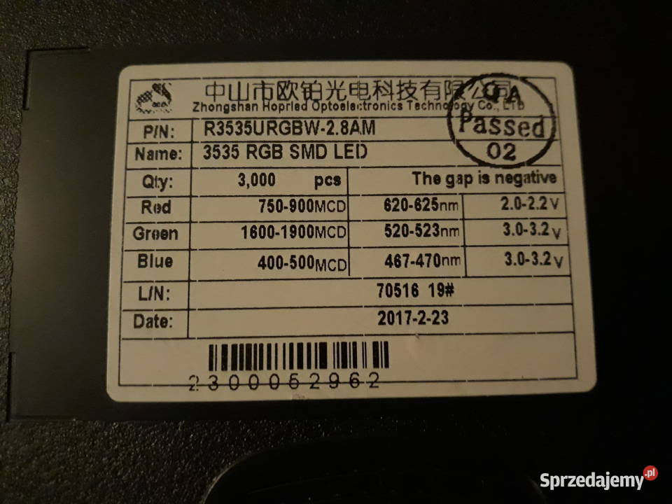 4 led SMD RGB R3535URGBW28AM duza ilość śląskie Gliwice