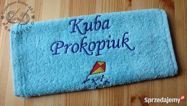 Ręcznik z haftem IMIĘ prezent ZAJĄC zajączek Toruń sprzedam