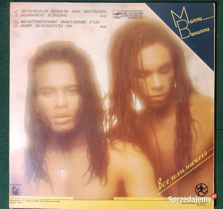 Milli Vanilli All or nothing the first album Zbylitowska Góra