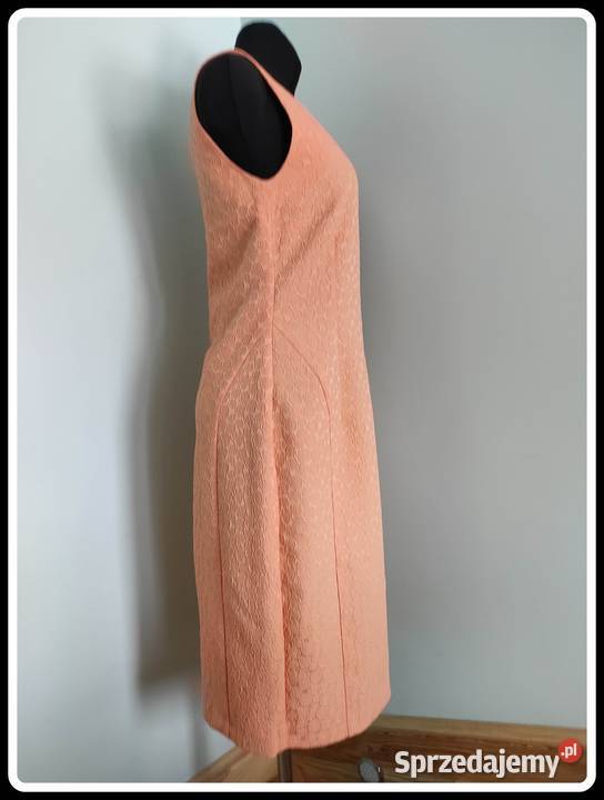 QUIOSQUE Pastelowa morelowa sukienka 42 XL Płock