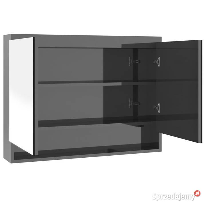 Szafka łazienkowa z lustrem 80x15x60 MDF szary z Łazienkowe mazowieckie Warszawa