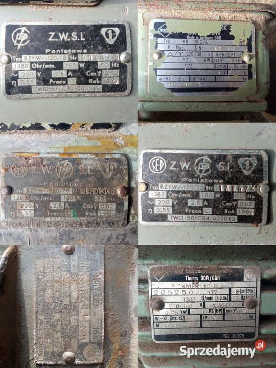 Silniki elektryczne sprawne całość 800 transport Silniki Części do elektronarzędzi sprzedam