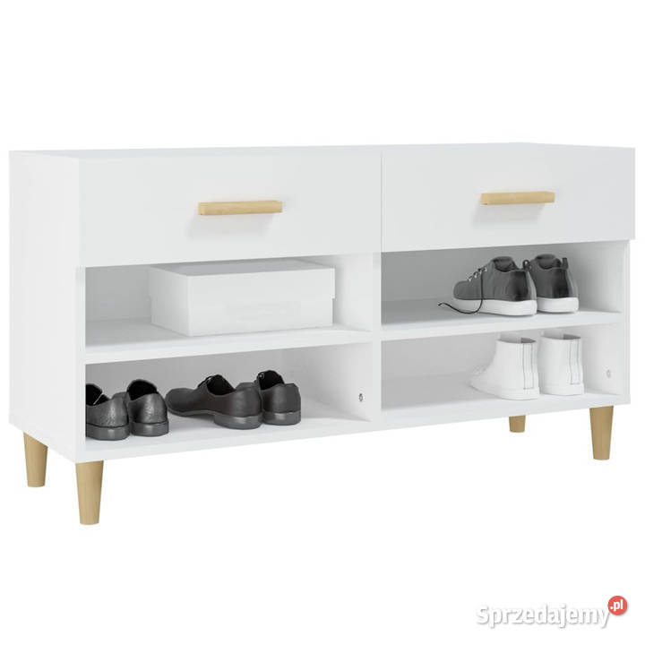 Szafka na buty biała 102x35x55 materiał Na buty