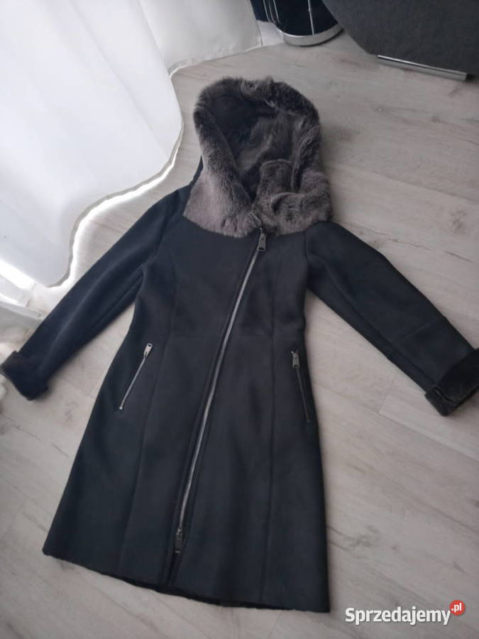 Kożuch naturalny nowy grafit