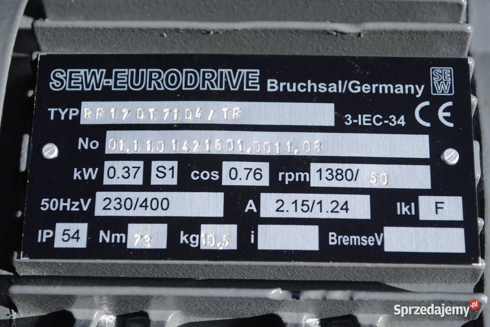 Motoreduktor kołnierzowy 037kw 50obrmin Firmy Kargowa