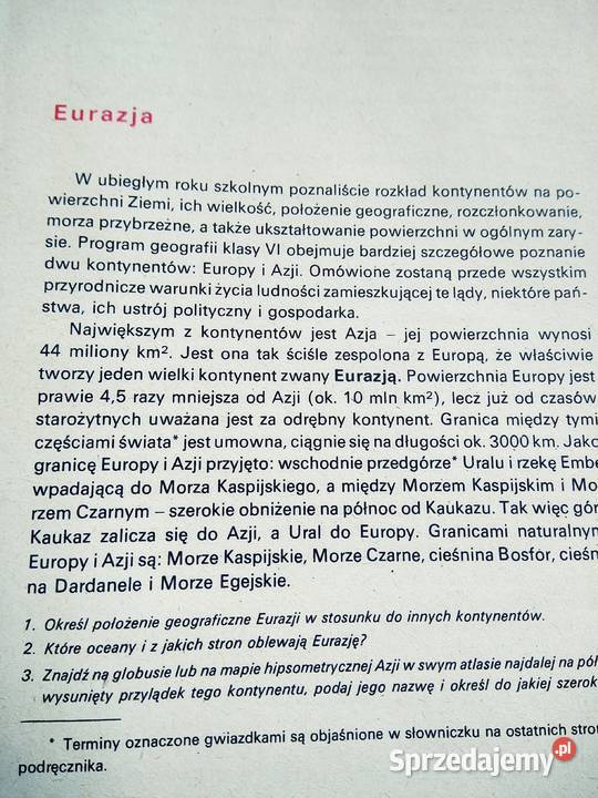 Geografia 6 podręcznik Azja podstawowa mazowieckie Warszawa