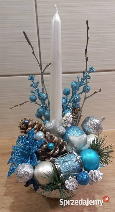 Stroik bożonarodzeniowy niebieski mazowieckie Radzymin