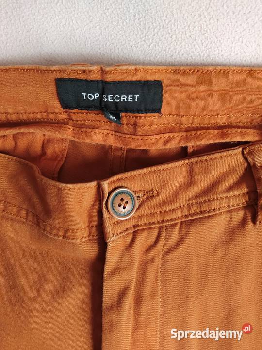 Top Secret spodnie bawełniane XL rude Rzeszów