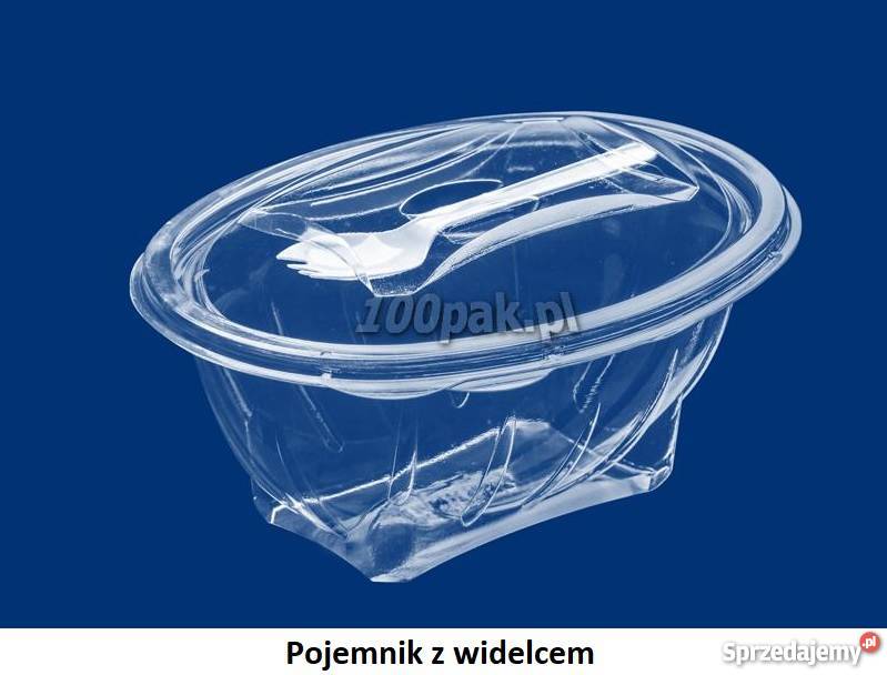 Pojemnik 750 ml z widelcem 072grosze sprzedam