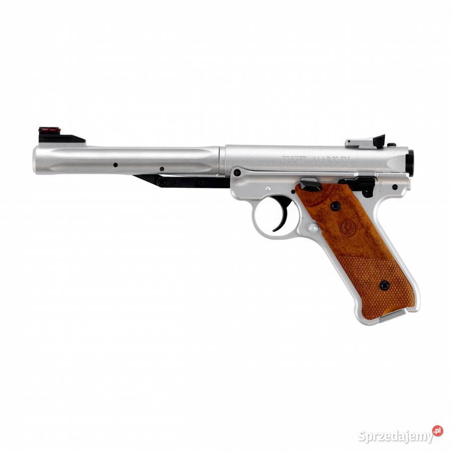 Pistolet wiatrówka Ruger Mark IV 45 mm srebrny Trzcianka