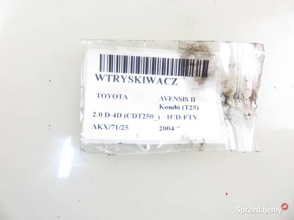 WTRYSKIWACZ TOYOTA 20 D4D 236700G010 236700G010