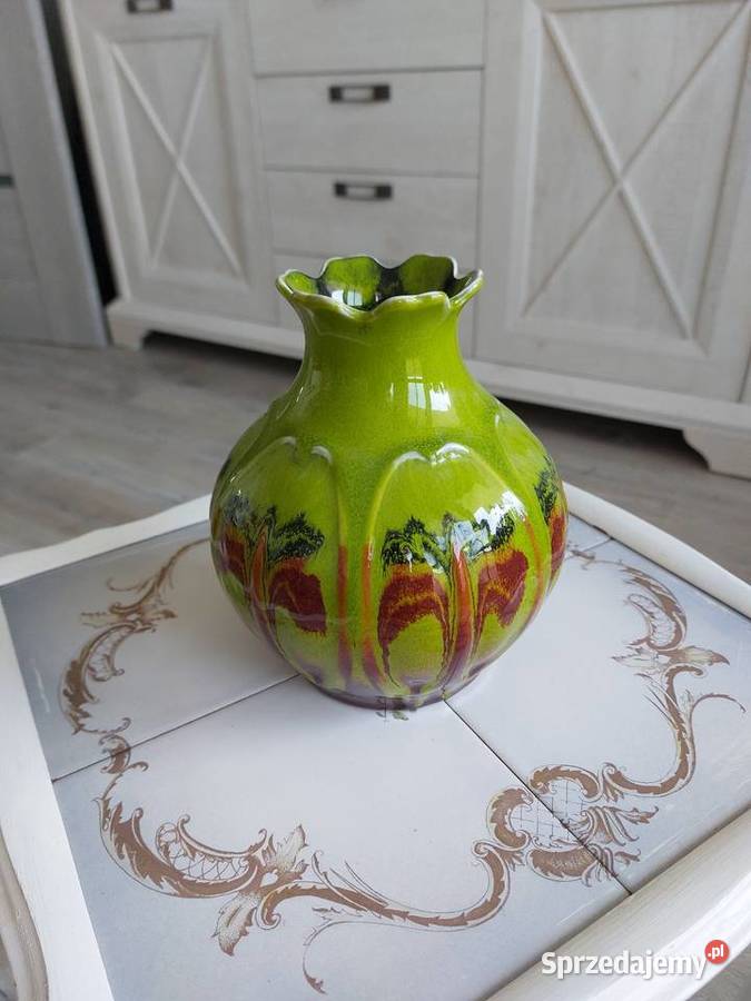 Wazon i patera na kwiaty ceramika Porcelana i szkło Wałbrzych