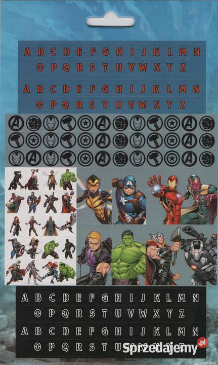AVENGERS MEGA Zestaw Naklejki Nalepki 700 Thor Mogilany sprzedam