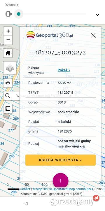 Działka budowlanorolna 55arów WZ Kurzyna Średnia podkarpackie
