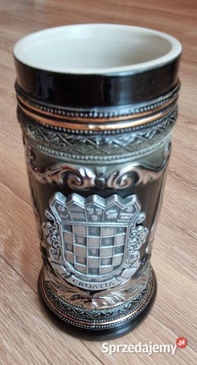 Unikatowy kufel ceramiczny Herb Chorwacji Styl