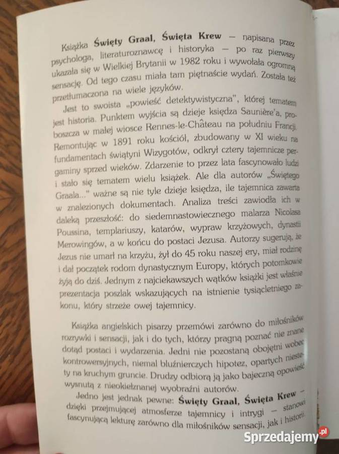 Święty Graal Święta Krew Baigent Leigh Kielce