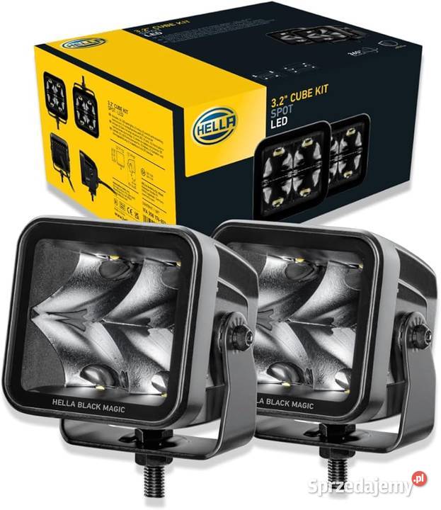 Zestaw Reflektorów LED HELLA BLACK MAGIC CUBE 32 warmińsko-mazurskie Pasłęk