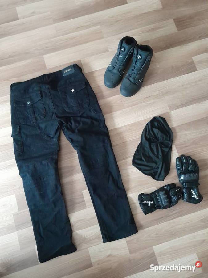 Spodnie motocyklowe męskie LXL bojówki czarne Motoryzacja Zielona Góra