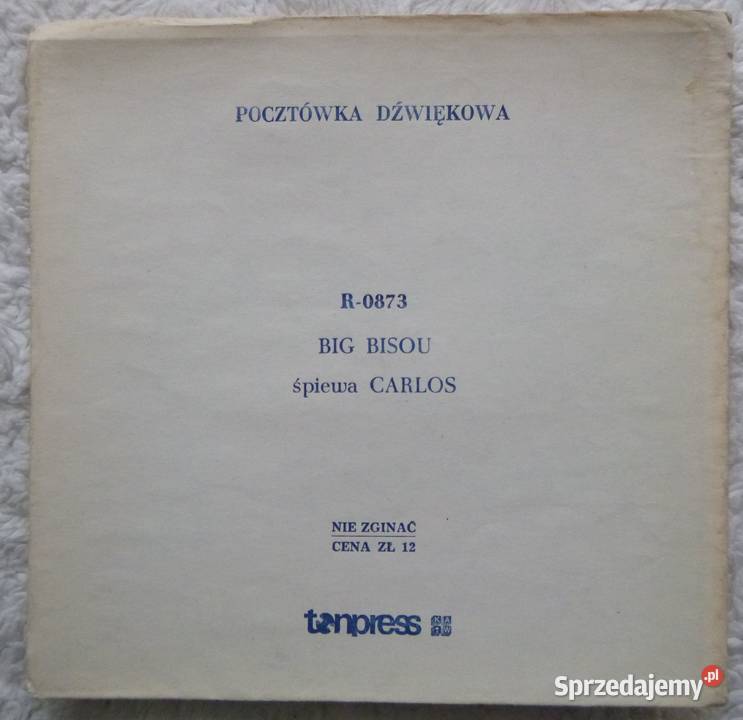 Pocztówka dźwiękowa 1978 Carlos Big Bisou sprzedam