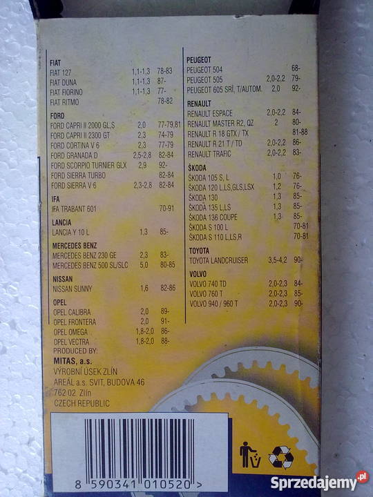 Pasek klinowy Rubena AVX 10 1000 La Fiat Ford