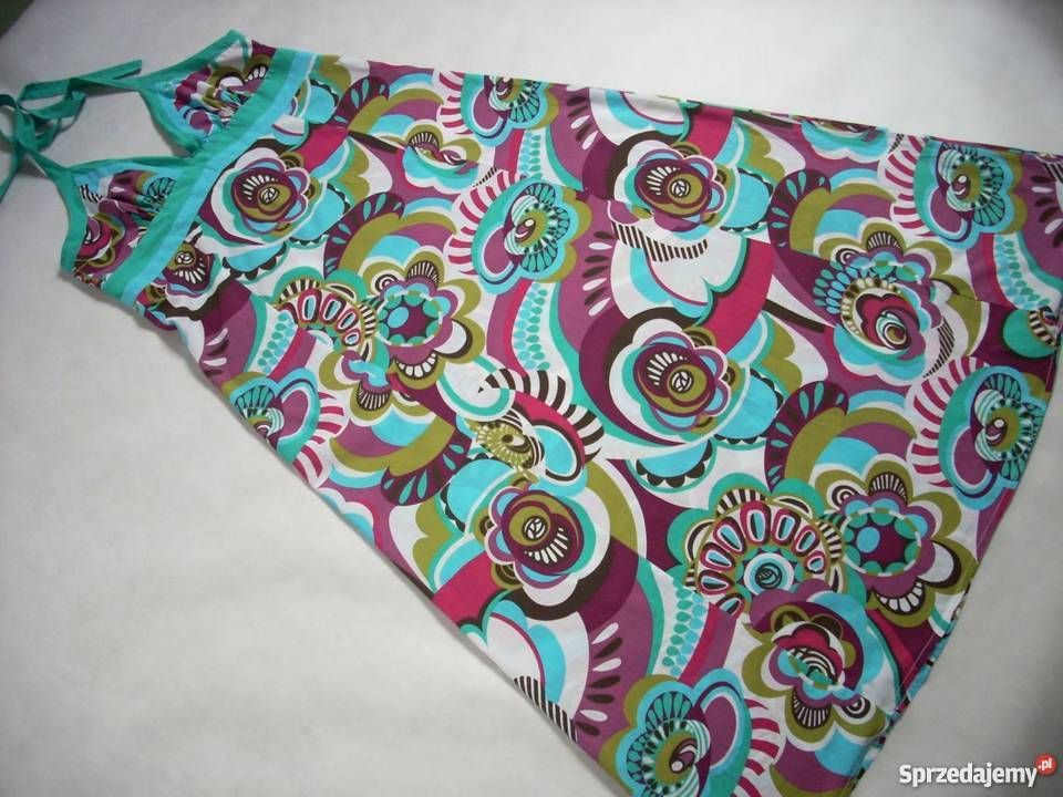 DEBENHAMS Sukienka Maxi Lato Bawełna Piękna 44