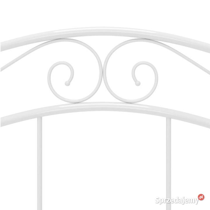 Łóżko Metalowe Białe Rama Łóżka Ze Stelażem 209cm Warszawa