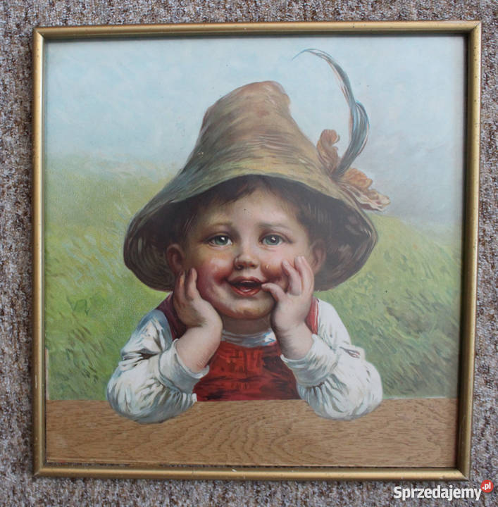 Chłopiec z piórkiem reprodukcja Warszawa