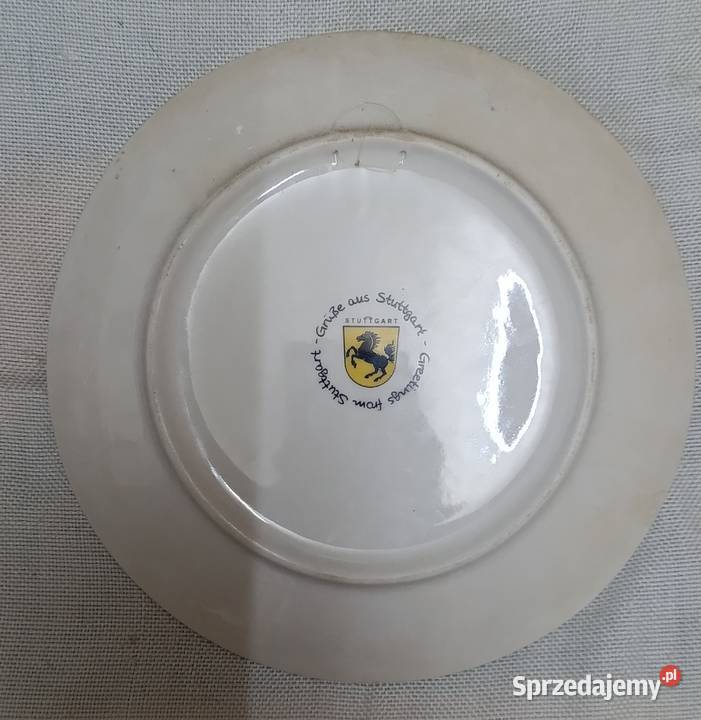 Ozdobny talerz dekoracyjny souvenir STUTTGART Ełk