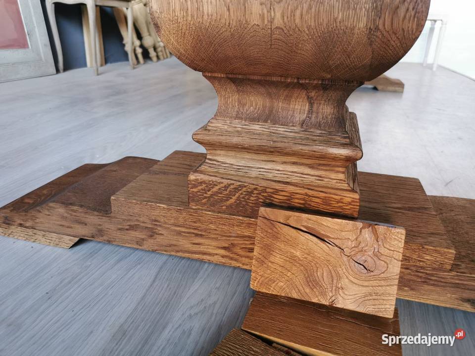 Stół dębowy szczotkowany rozkładany 100cm Łódź