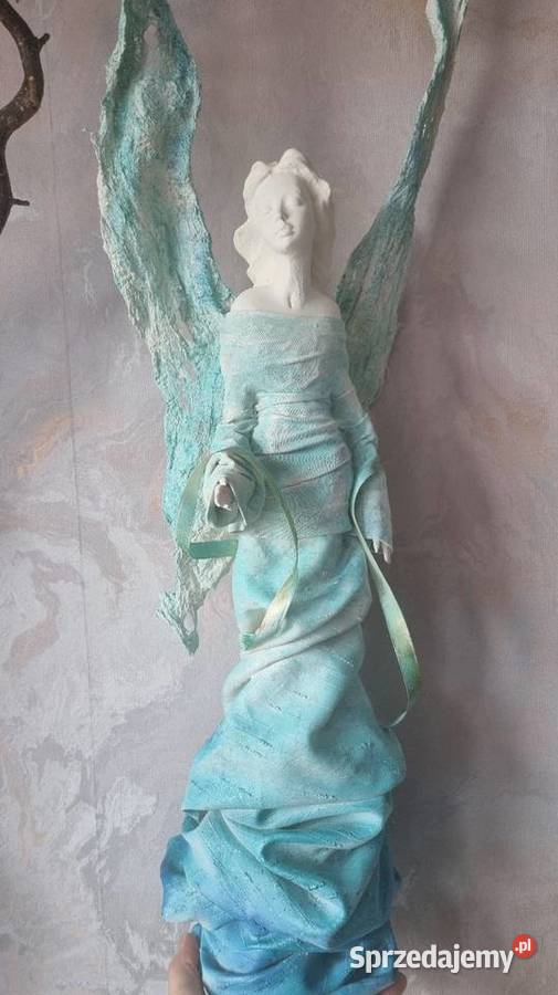 Anioł w jasnym turkusie Rękodzieło Zamość