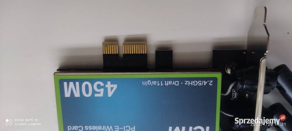 Dwupasmowa karta sieciowa PCIe WiFi Fenvi 24G 5G lubelskie