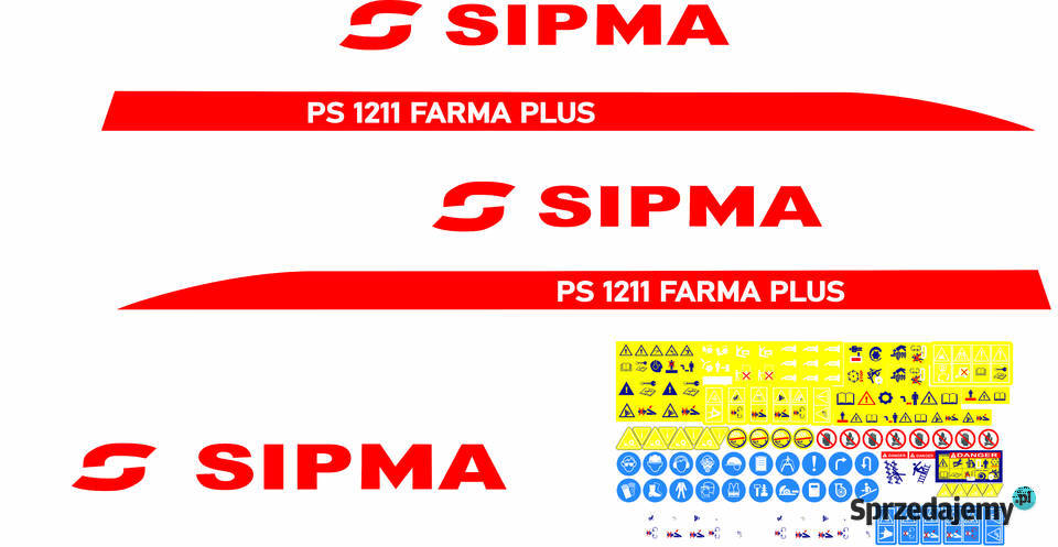 NAKLEJKI SIPMA 1211 SUPER MOCNE ZAMIENNIKI Do maszyn uprawowych Bydgoszcz
